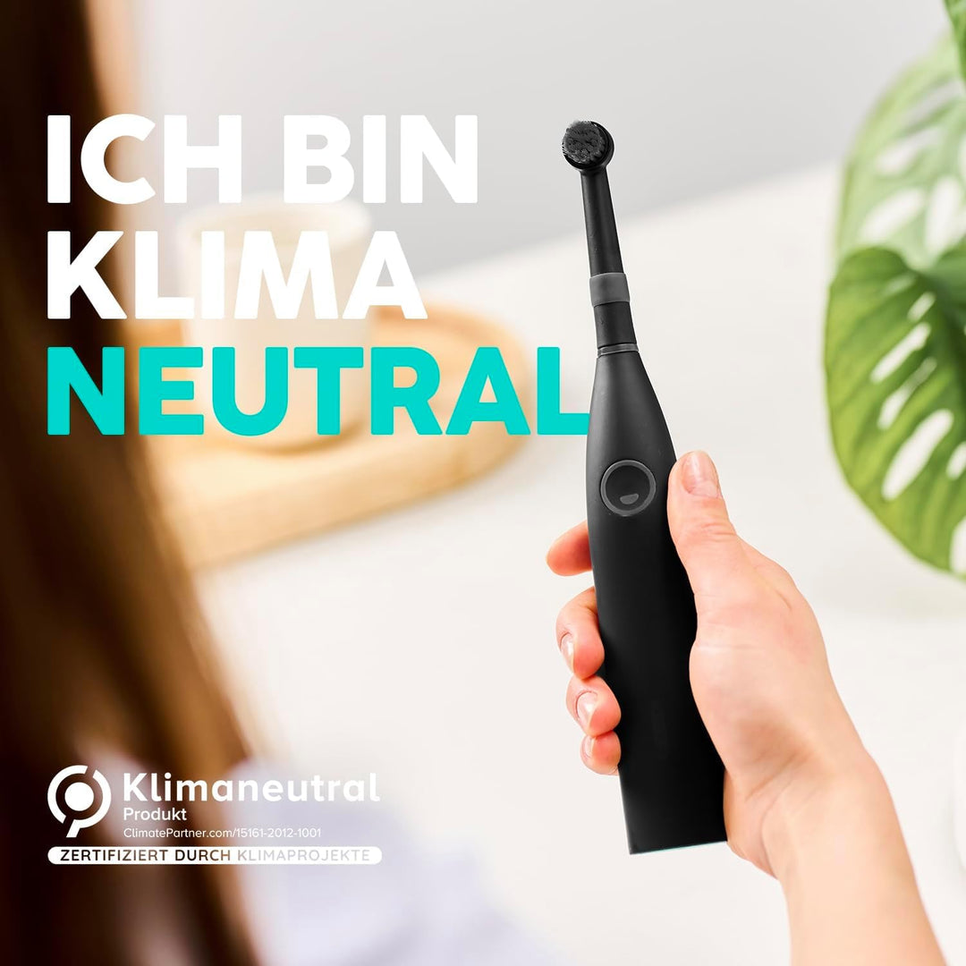 happybrush® Elektrische Zahnbürste Eco R2 - Nachhaltige rotierende Zahnbürste mit Power-Akku inkl. 3
