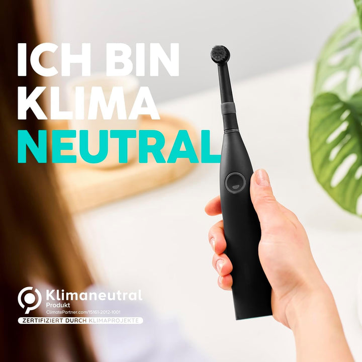 happybrush® Elektrische Zahnbürste Eco R2 - Nachhaltige rotierende Zahnbürste mit Power-Akku inkl. 3