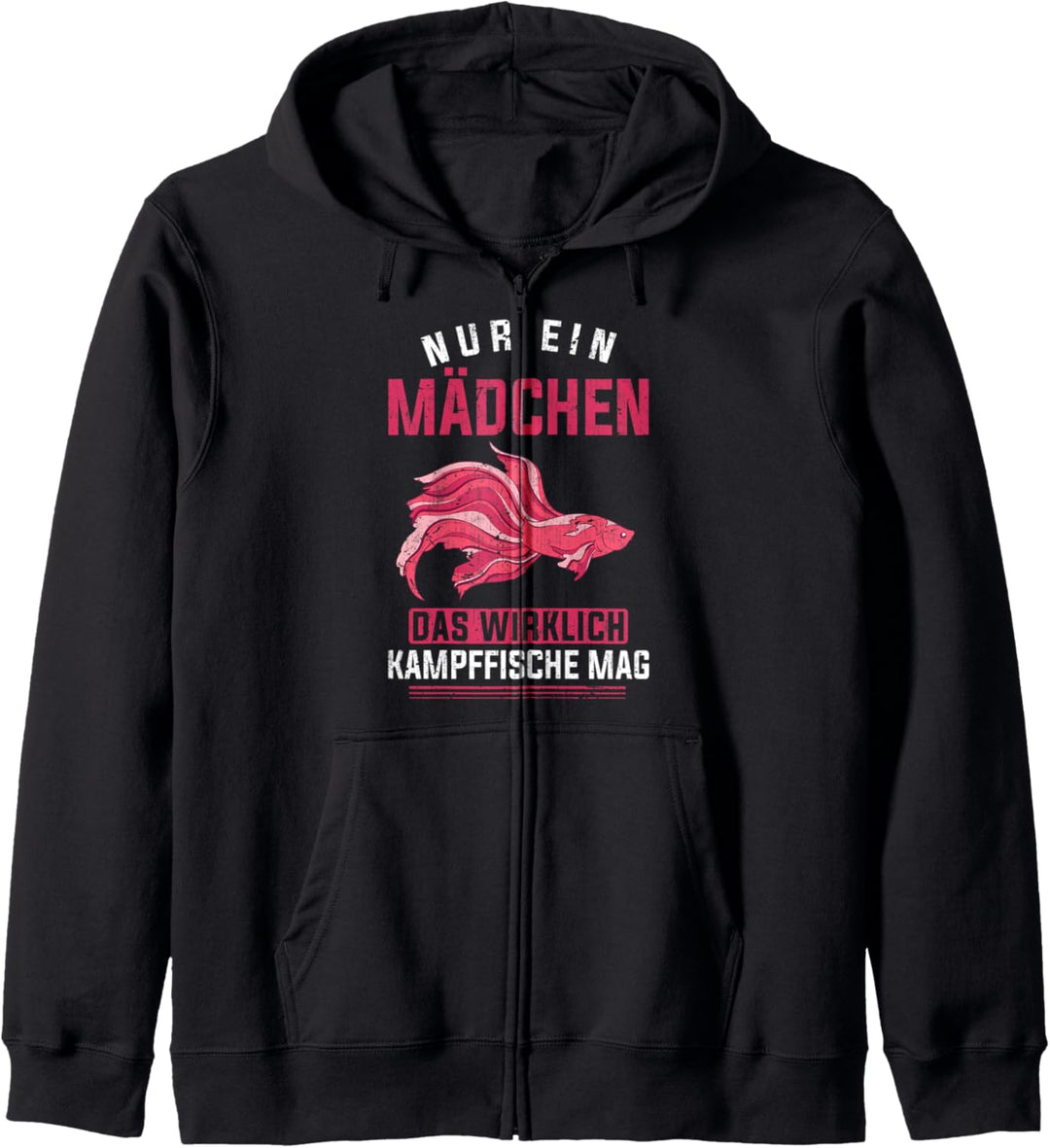 Nur ein Mädchen das wirklich Kampffische mag Betta Fisch Kapuzenjacke