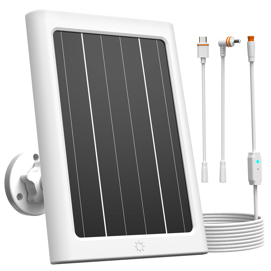 5-W-Solarpanel für Ring Spotlight Cam Plus/Pro und Stick Up Cam Akku, Solarladegerät für Ring Cam mi
