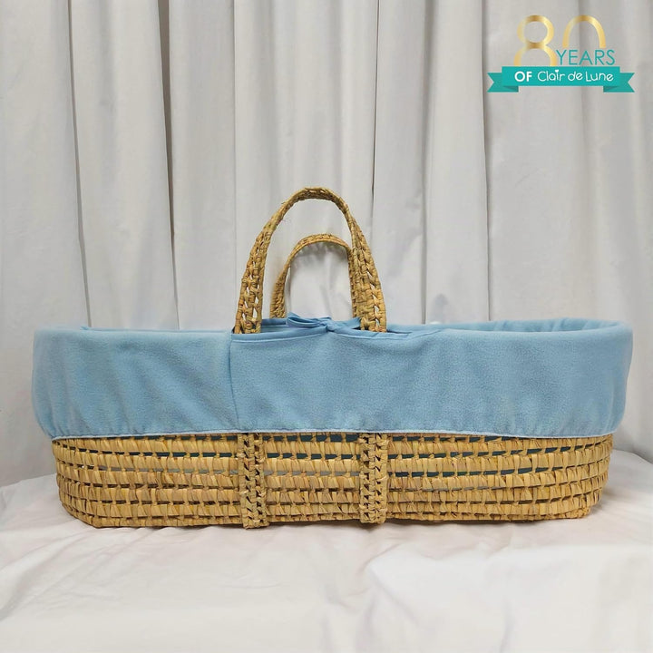 Clair de Lune Fleeceeinlage/Dressing für Moses/Weidenkorb (Blau) Blau Einzeln, Blau Einzeln