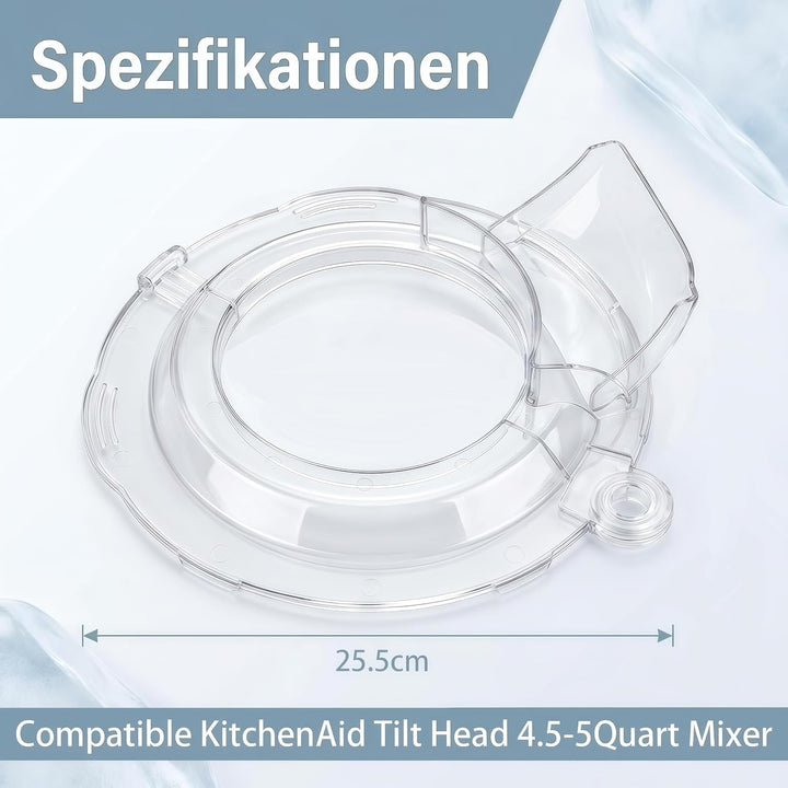 Spritzschutz Ersatz für KitchenAid 4.5-5 Quart Kippkopf Standrührer