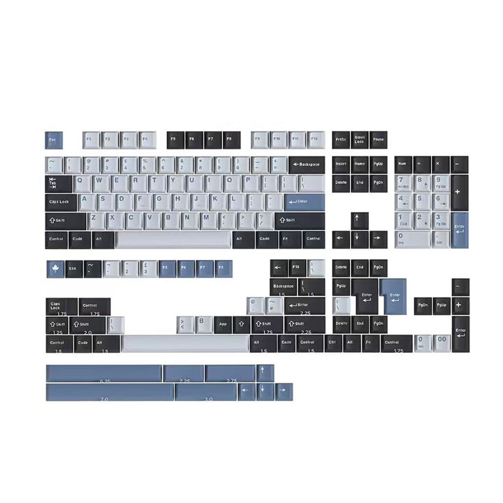 Sumgsn Keycaps 169 Keys Double Shot ANSI/ISO Layout Cherry Profile Arctic Keycap for Cherry MX Switc