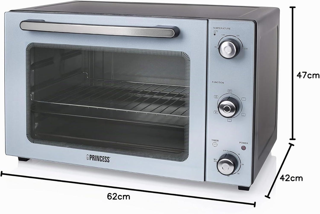 Princess Umluftofen - Grillen, Braten und Backen - Wände antihaftbeschichtet - 45 l Fassungsvermögen