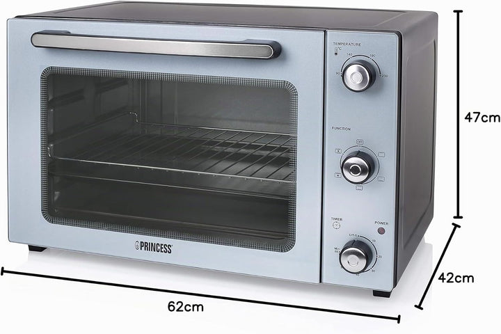 Princess Umluftofen - Grillen, Braten und Backen - Wände antihaftbeschichtet - 45 l Fassungsvermögen