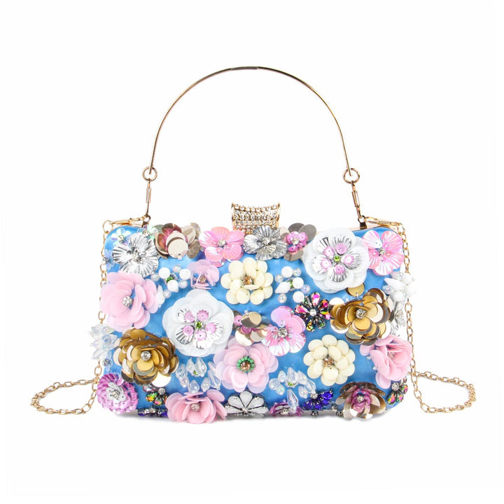 LHHMZ Damen Eleganz Blumen Abend Clutch Taschen Blumen Korn Hochzeits Einkaufstaschen Braut Schulter