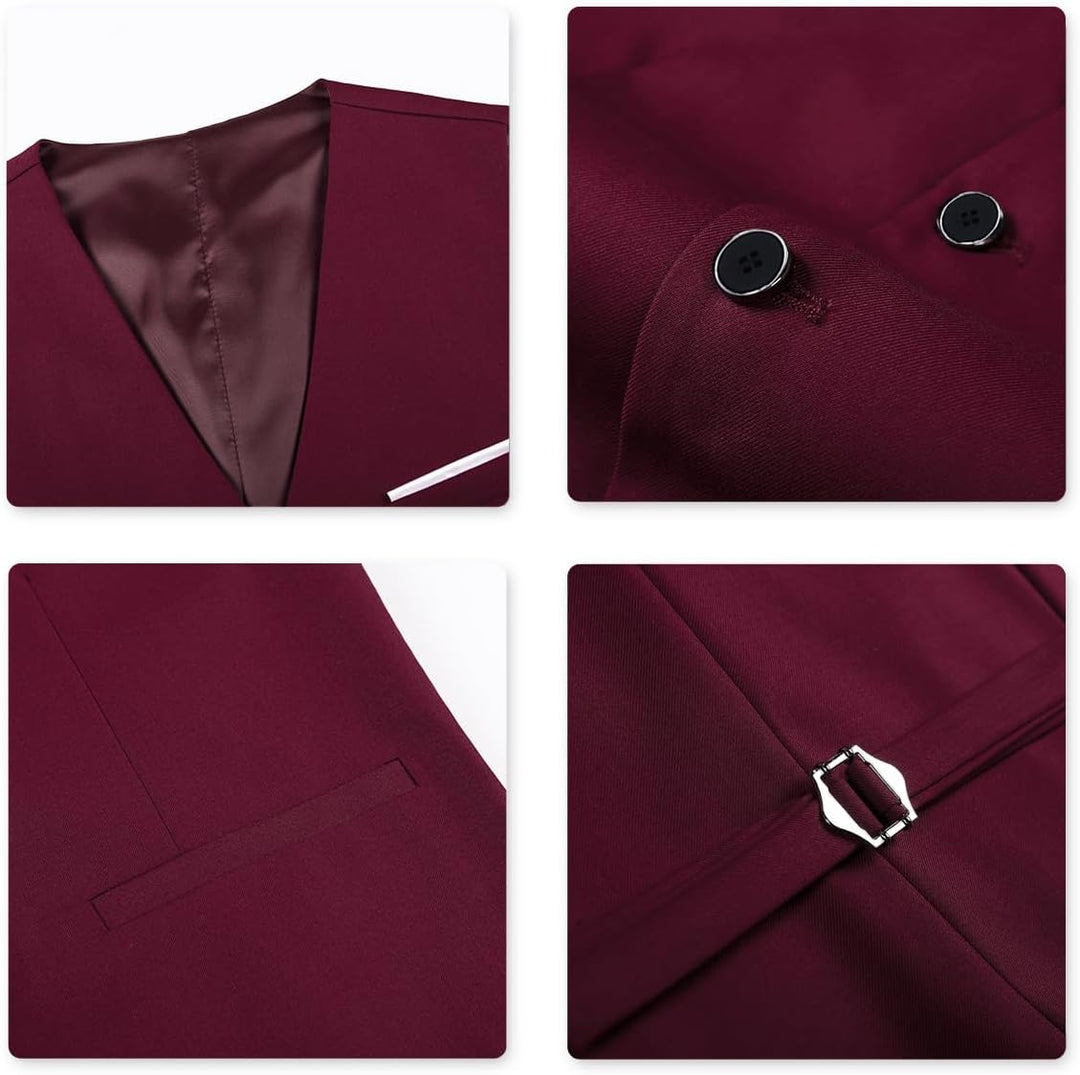 Allthemen Anzug Herren Slim Fit 3 Teilig Anzüge Modern Herrenanzug 3-Teilig Sakko Hose Weste für Bus
