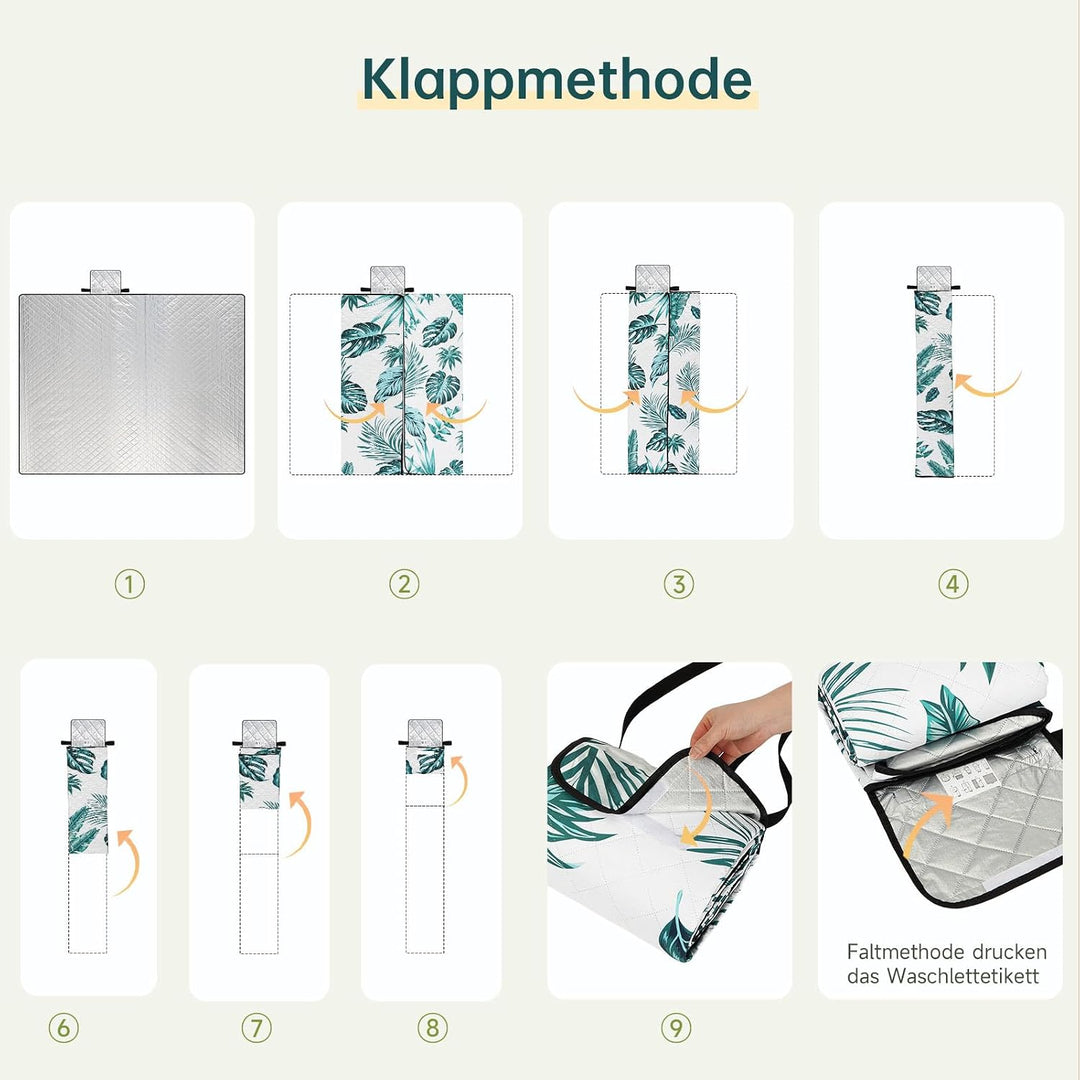HAUSPROFI Picknickdecke 200x300, wasserdicht & isoliert - XXL Outdoor Decke für Picknick, Strand, Ca