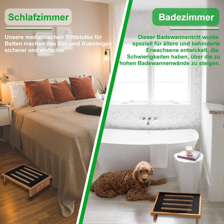 StrongTek Einstufiger Hocker für Erwachsene mit Rutschfester Gummi-Trittfläche, tragbarer einzelner