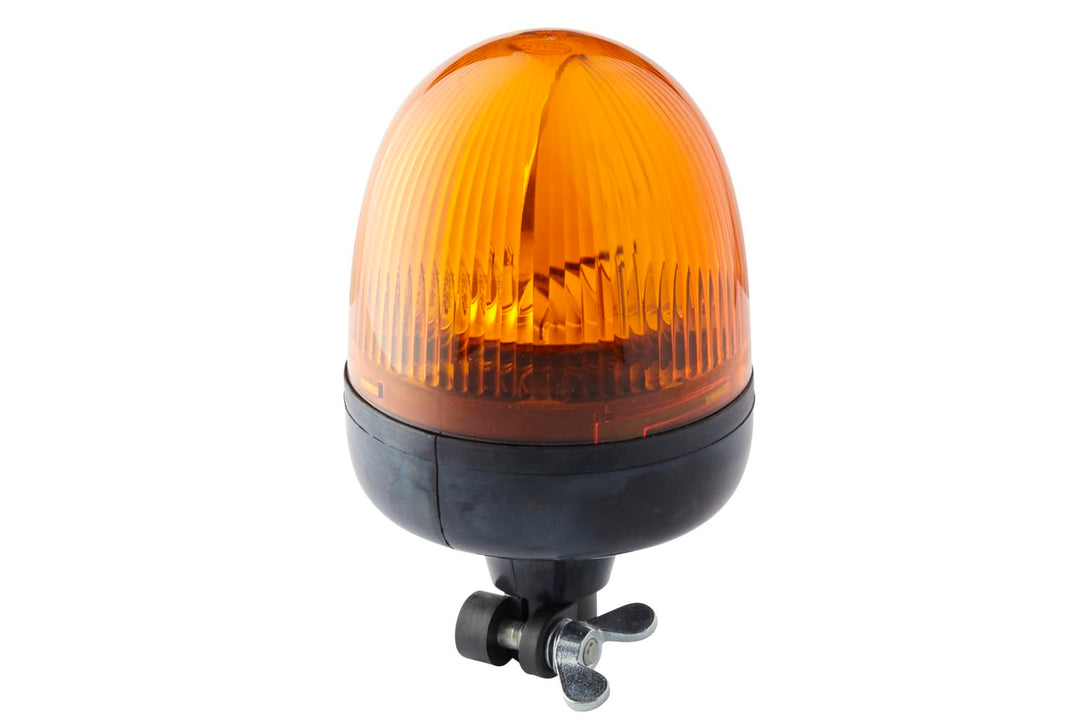 HELLA - Halogen-Rundumkennleuchte - Rota Compact - 24V - gelb - Rohrstutzen, flexibel - Menge: 1 - 2