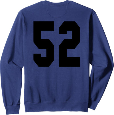 # 52 Team Sports Trikot Vorne & Rückseite Nummernspieler Fan Sweatshirt