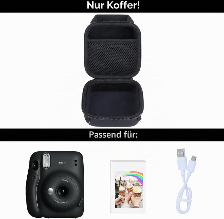 Hartschalen Schutzhülle Tasche Geeignet für INSATX mini 12 / INSTAX mini 11 Sofortbildkameras (Charc