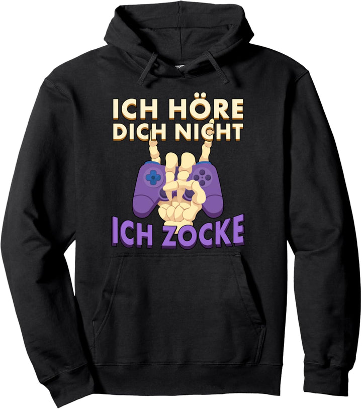 Ich Höre Dich Nicht Ich Zocke - Controller Gamer Pullover Hoodie