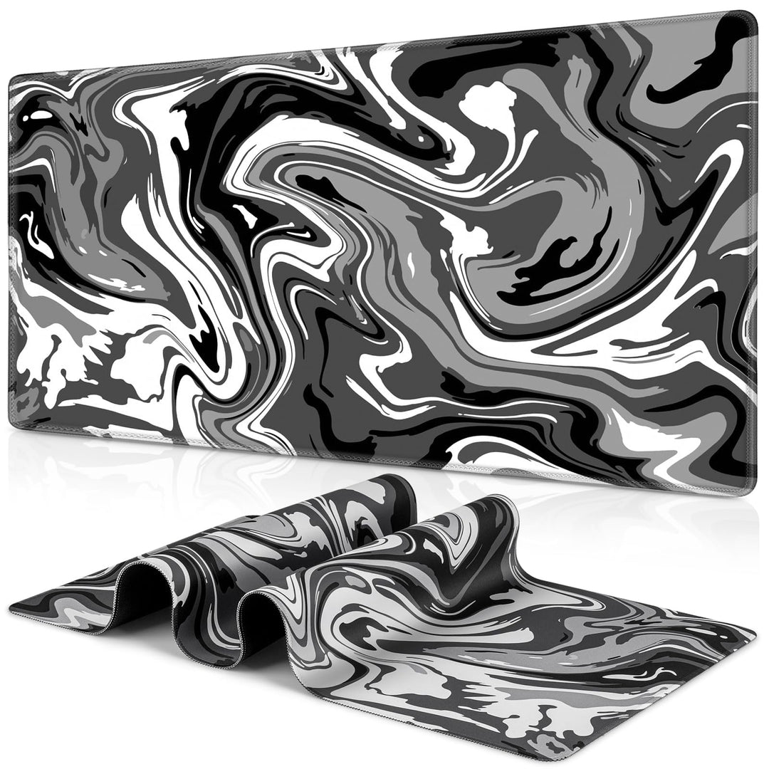 Grosses Gaming-Mauspad XXL 900 x 400 mm Gamer Mouse Pad mit Nähten an den Rändern – unter der Schrei