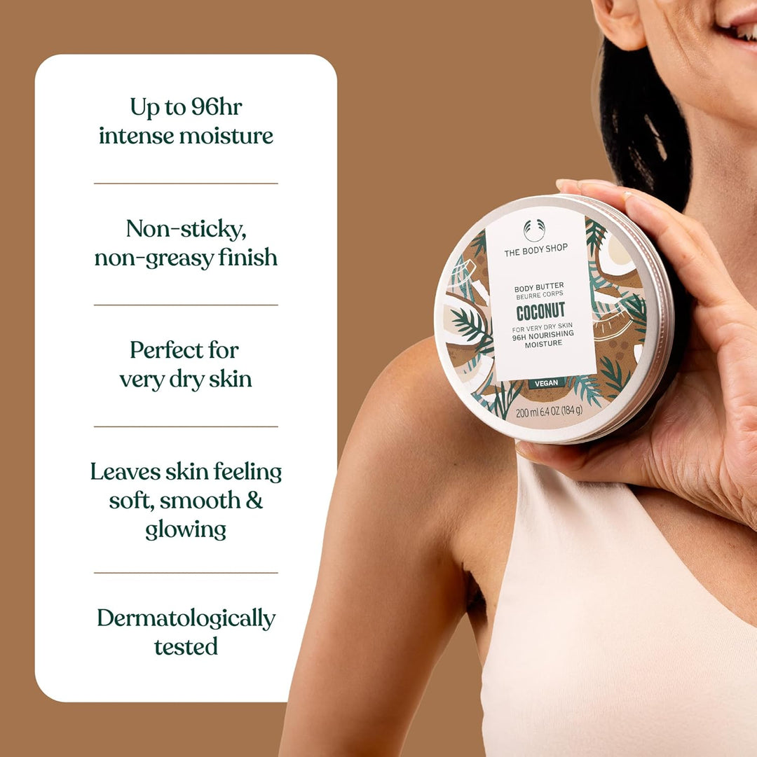The Body Shop Coconut Body Butter/Kokosnuss Körperbutter für Trockene Haut grosse 400ml