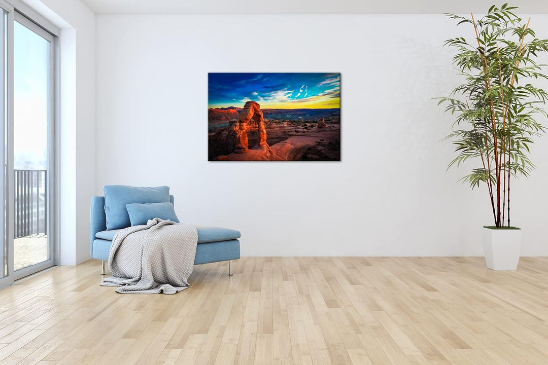deyoli Landschaft im Nationalpark in Utah Format: 80x60 als Leinwand, Motiv fertig gerahmt auf Echth