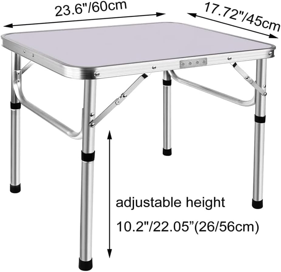 AUTOFU Klappbarer Campingtisch, 60 cm, tragbarer faltbarer Picknicktisch, Campingtisch für Outdoor,
