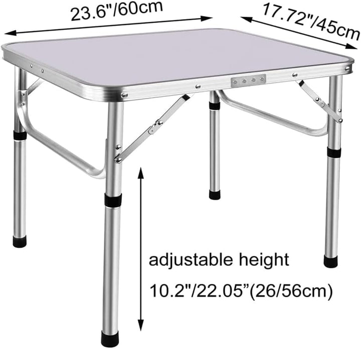 AUTOFU Klappbarer Campingtisch, 60 cm, tragbarer faltbarer Picknicktisch, Campingtisch für Outdoor,