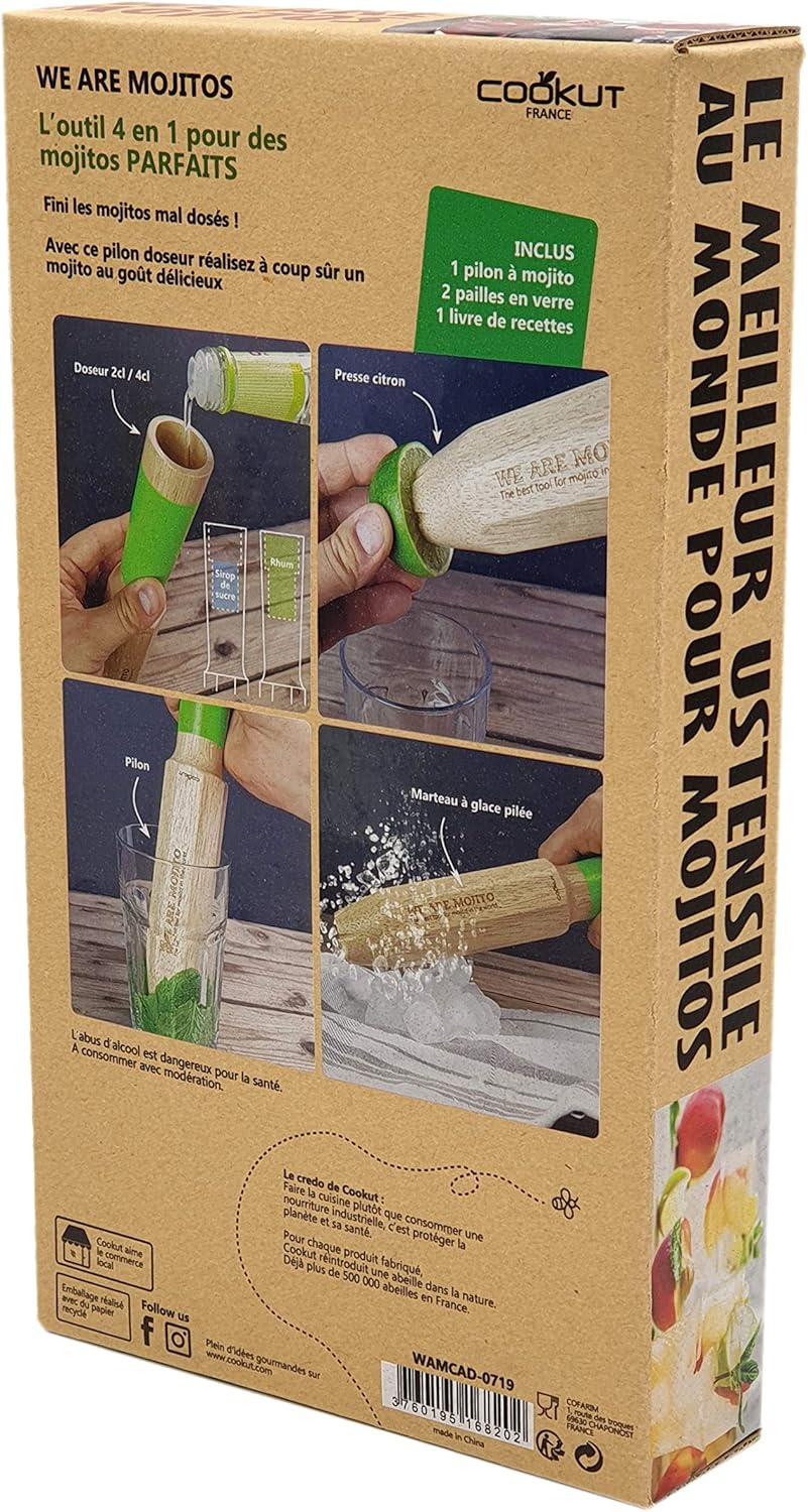 COOKUT - Geschenkset We are Mojito - Das Mojitowerkzeug der Welt - Machen Sie köstliche hausgemachte