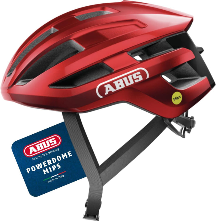 ABUS Rennradhelm PowerDome MIPS - leichter Fahrradhelm mit cleverem Belüftungssystem und Aufprallsch