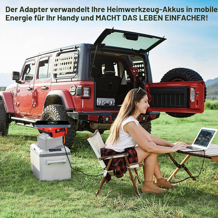 Wireless Für Einhell Akku USB Ladegerät Adapter, Kabelloses Tragbares Ladegerät Für Einhell 18v, USB
