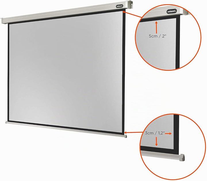 celexon Professional Motor-Leinwand 85" | 180x135 cm 4:3 | elektrische 4K,Full-HD Beamer-Leinwand fü