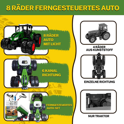 Ferngesteuerter Traktor Ferngesteuert, Ferngesteuertes Auto ab 3 4 5 Jahre, Traktor Spielzeug ab 3 J