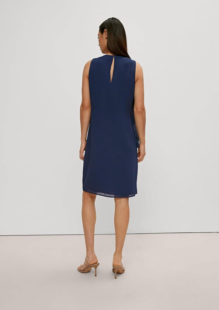comma Kleid kurz besondere Anlässe 38 5876 Tiefblau, 38 5876 Tiefblau