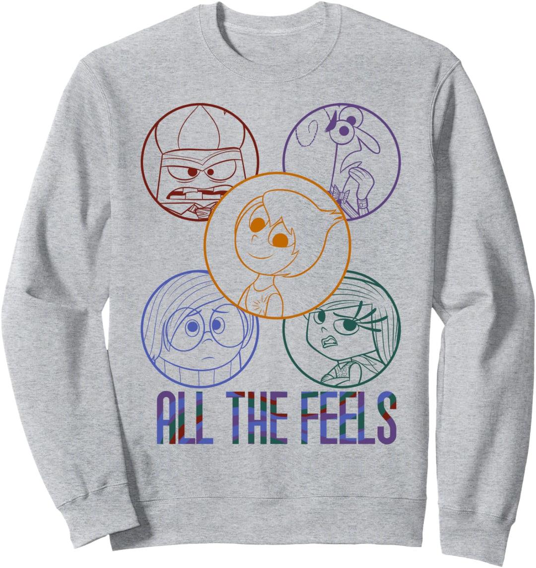 Disney Pixar Inside Out All The Feels Circle Portraits Sweatshirt