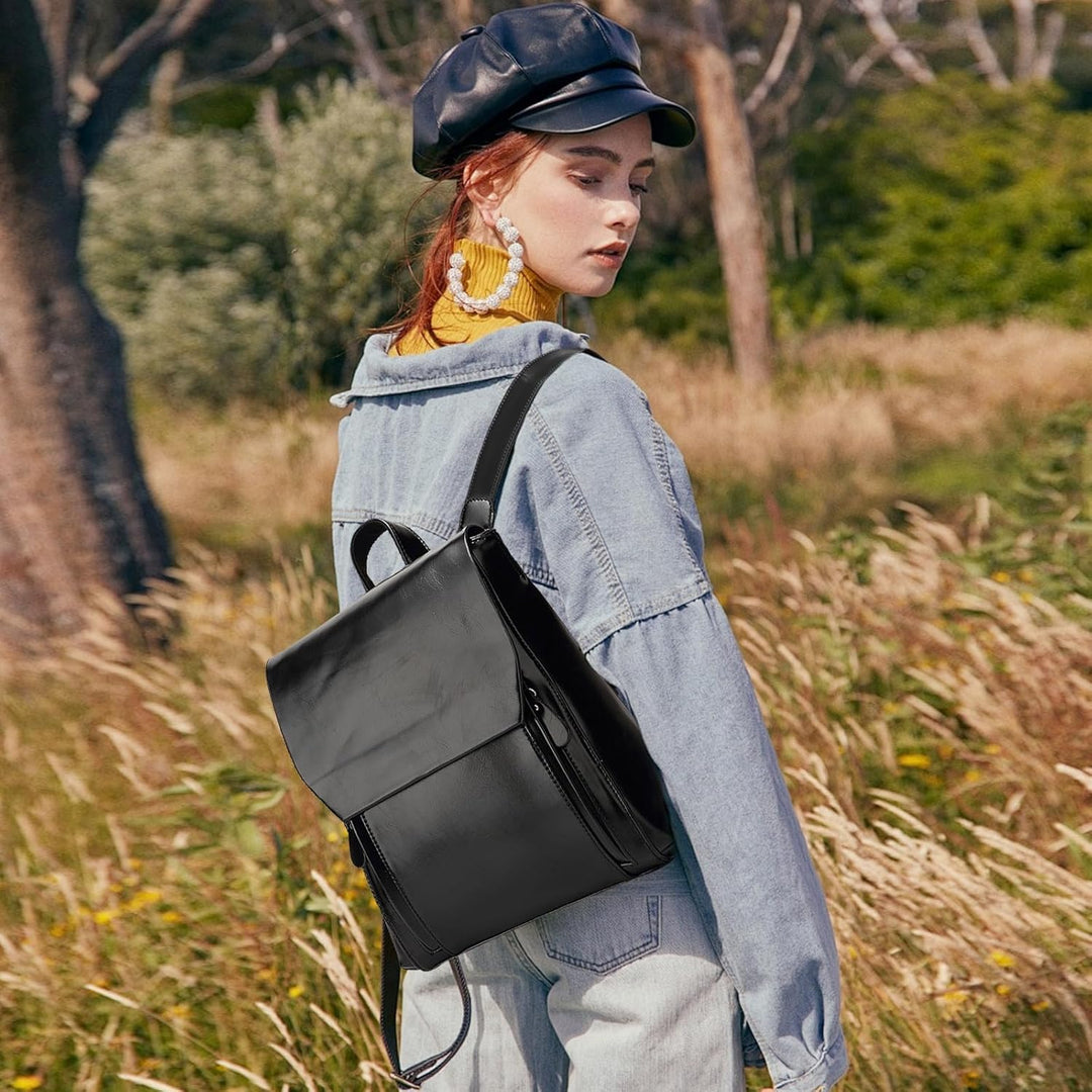 NICOLE&DORIS Mode Damen Rucksack Henkeltaschen Schulrucksack Reisen Daypacks Outdoor Tasche Weich PU