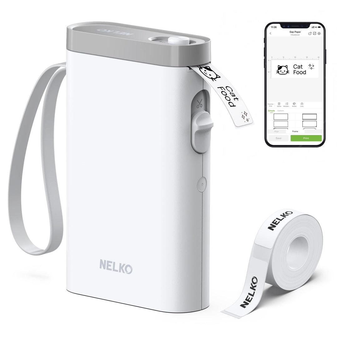 Nelko Etikettendrucker, Bluetooth P21 Selbstklebendes Etikettiergerät Tragbarer beschriftungsgerät s