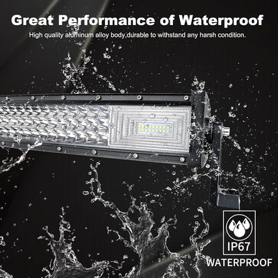 Willpower LED Arbeitsscheinwerfer Bar 32 Zoll 405W Zusatzscheinwerfer 12V Triple Reihe Gebogen IP67