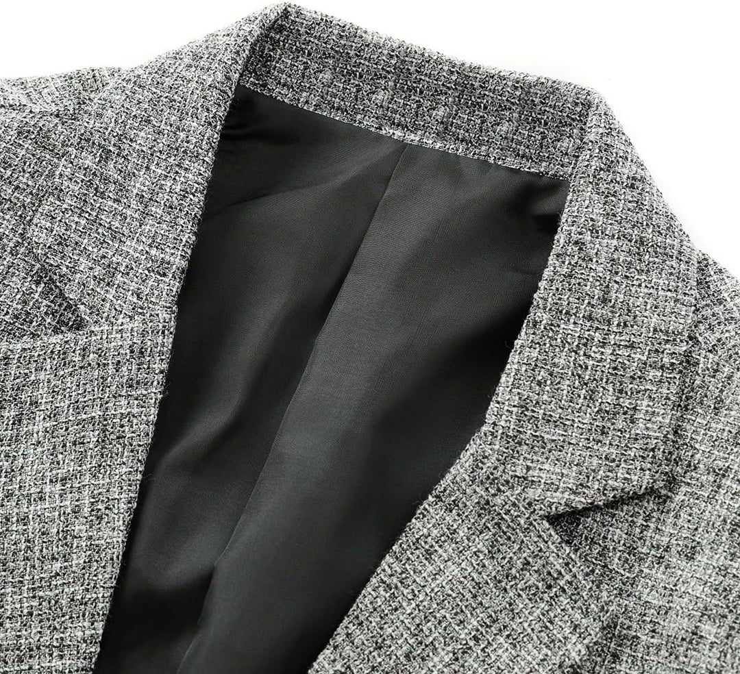 Allthemen Herren Sakko Sportlich Baumwolle Blazer Slim Fit Modern Jackett Jacke Casual Anzugjacke fü