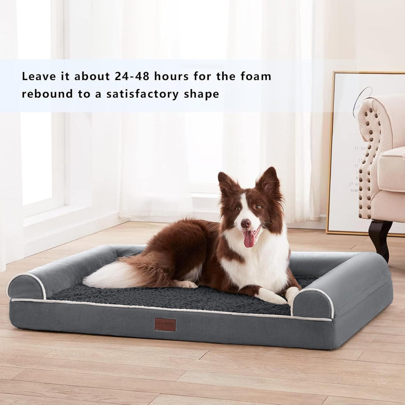 WESTERN HOME Orthopädisches Hundebett mittelgrosse Hunde hundesofa Hundecouch Bettchen mit Hoher Ran