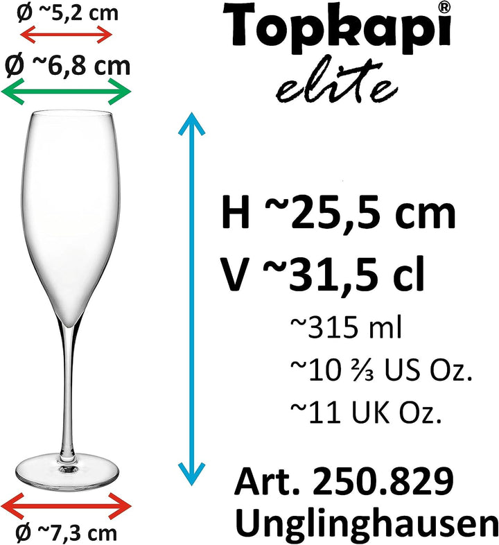 Topkapi elite Champagner Gläser Unglinghausen │ Prosecco Gläser Sektgläser Schaumwein Gläser Lillet