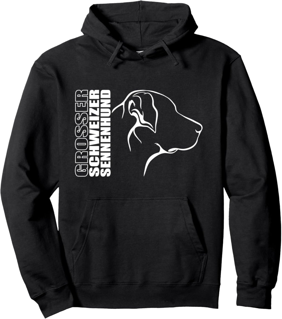 Grosser Schweizer Sennenhund Profil Hunderasse Hund Hunde Pullover Hoodie