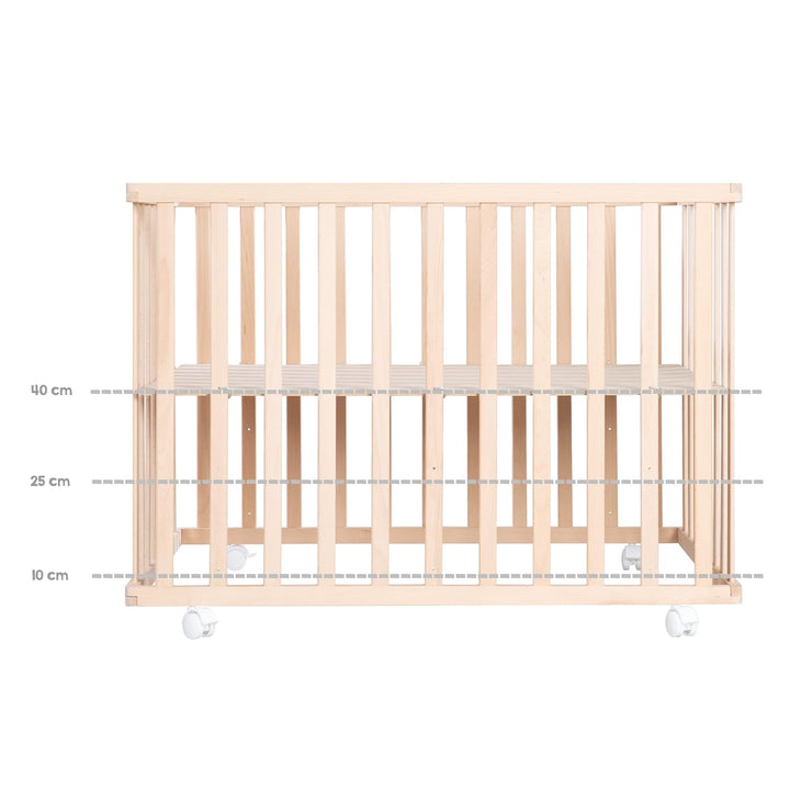 roba Laufgitter Jumbotwins 75 x 100 cm inkl. Einlage - Mobiles Krabbelgitter mit Rollen - Laufstall