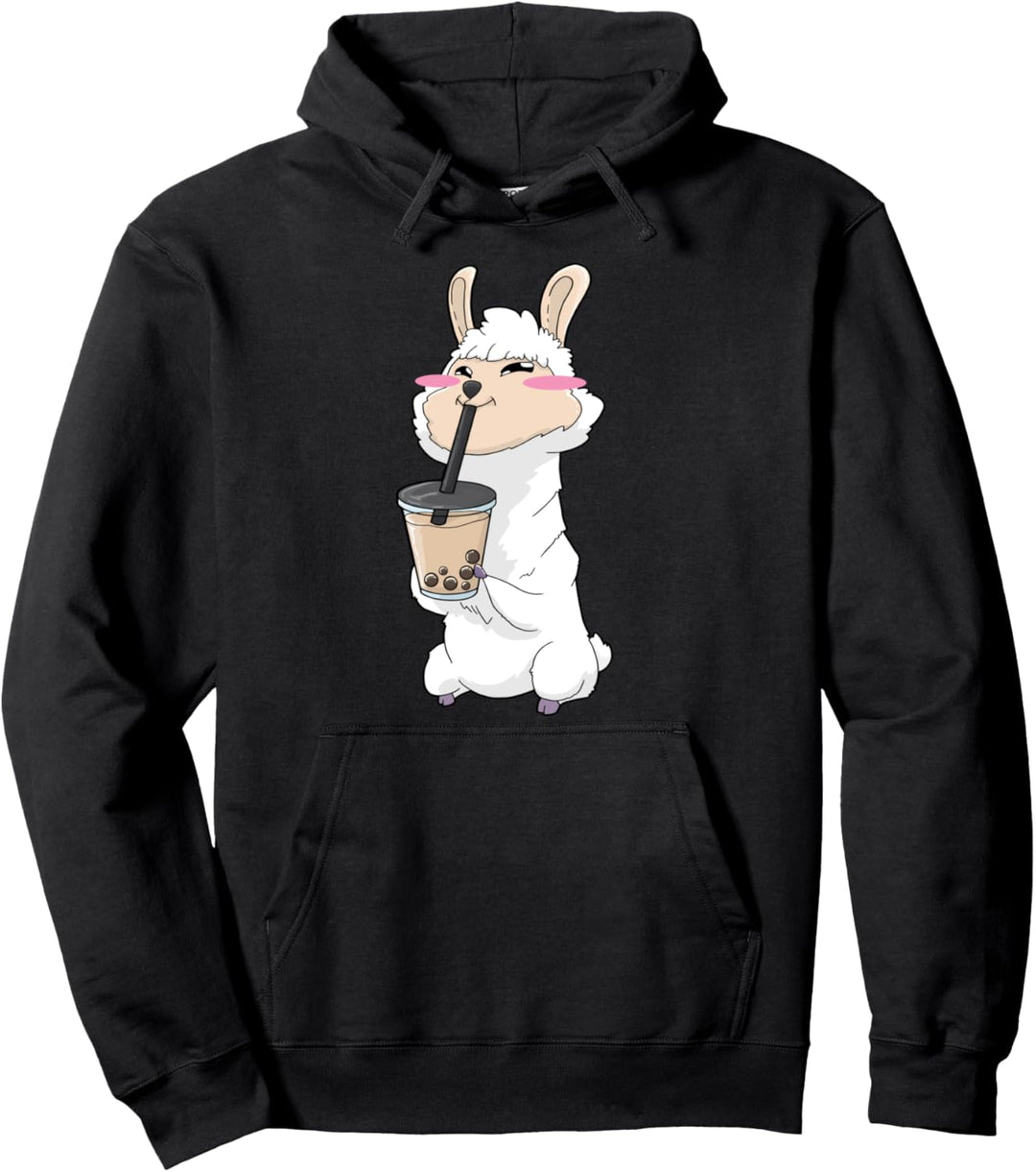 Lama Bubble Tea Kawaii Pullover Hoodie