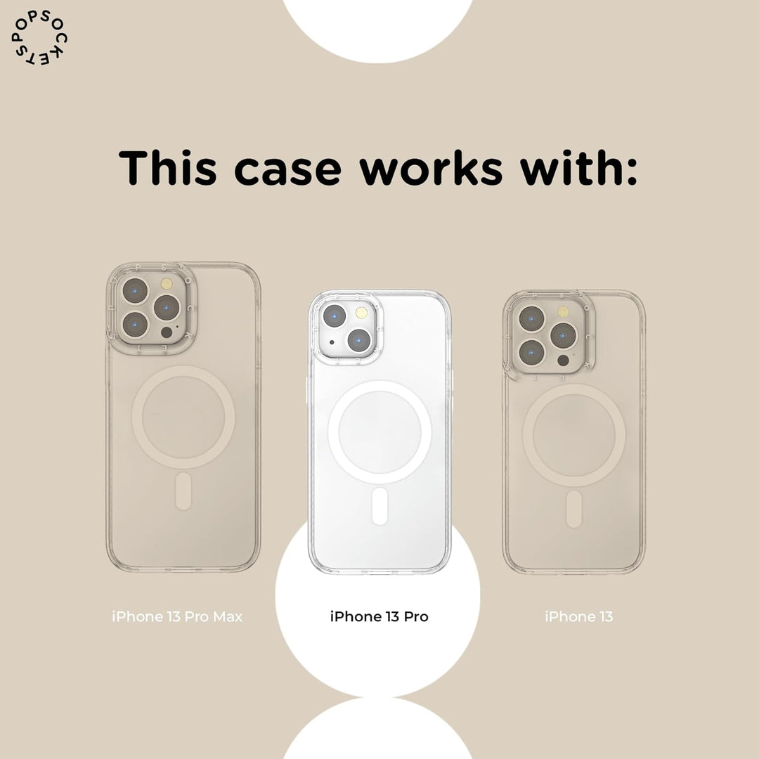PopSockets: PopCase Hülle für iPhone 13 Pro mit Abnehmbarem PopGrip Slide Sockel und Griff mit Austa