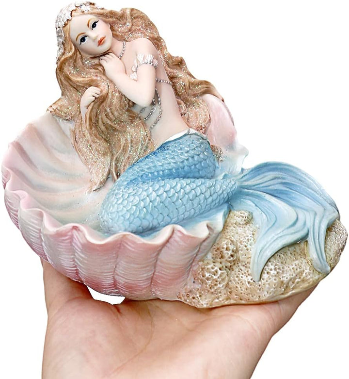 Rayberro Meerjungfrauen-Figuren, Kunstharz, mediterrane Prinzessinnen-Statuen, Ornamente, Skulptur,