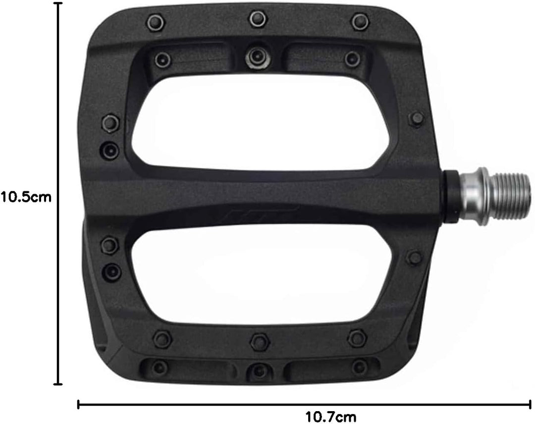 HT PA03A Nylon Flache Pedale Schwarz, Schwarz