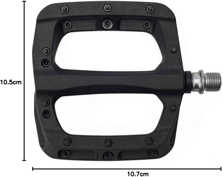 HT PA03A Nylon Flache Pedale Schwarz, Schwarz