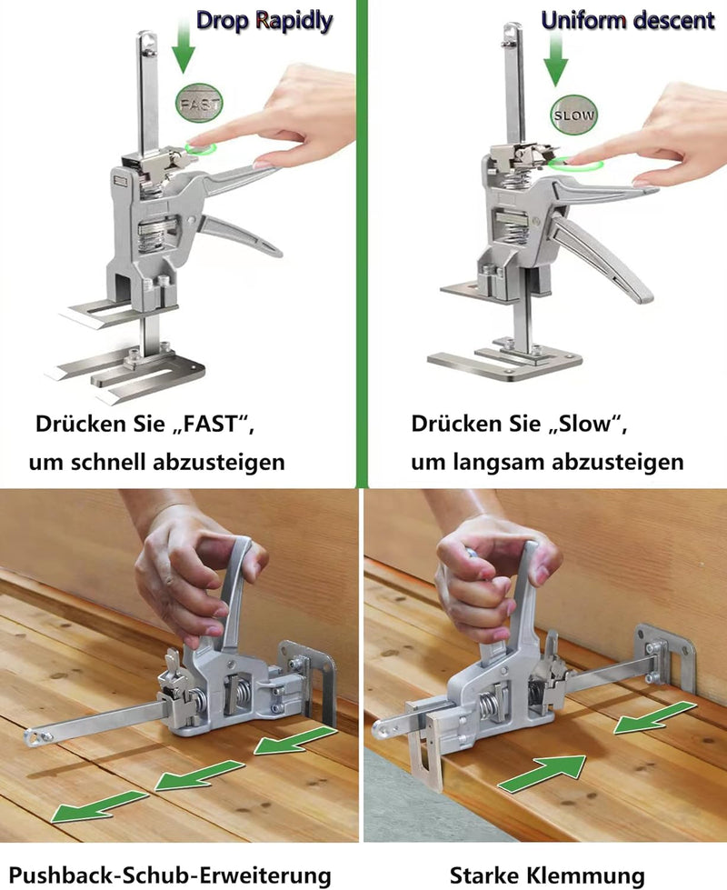 Arbeitssparender Arm, 2 Stück Arm-Hebewerkzeug, langsamer Wandfliesen-Lokalisierer, multifunktional,