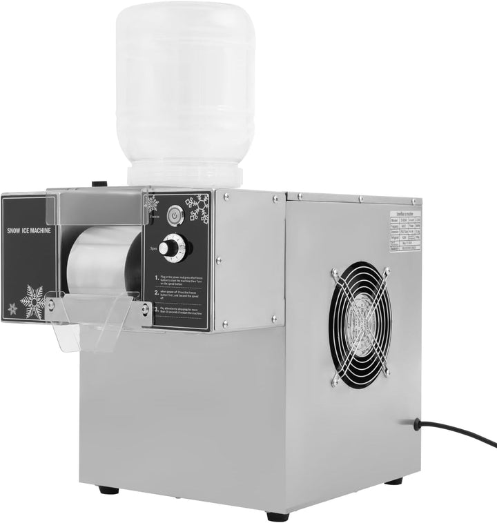 OUKANING Kommerzielle Schneeflocken-Eisbereiter Edelstahl mit 2x5L Behältern - Schneeeis-Maschine mi