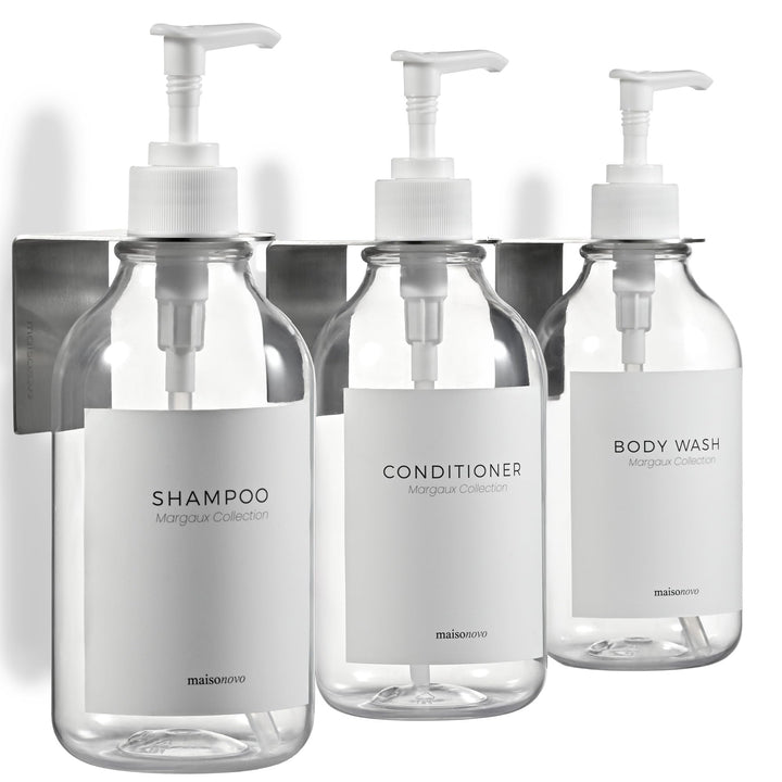 MaisoNovo Shampoo Flaschen zum befüllen - Duschseifen seifenspender wandbefestigung - seifenspender