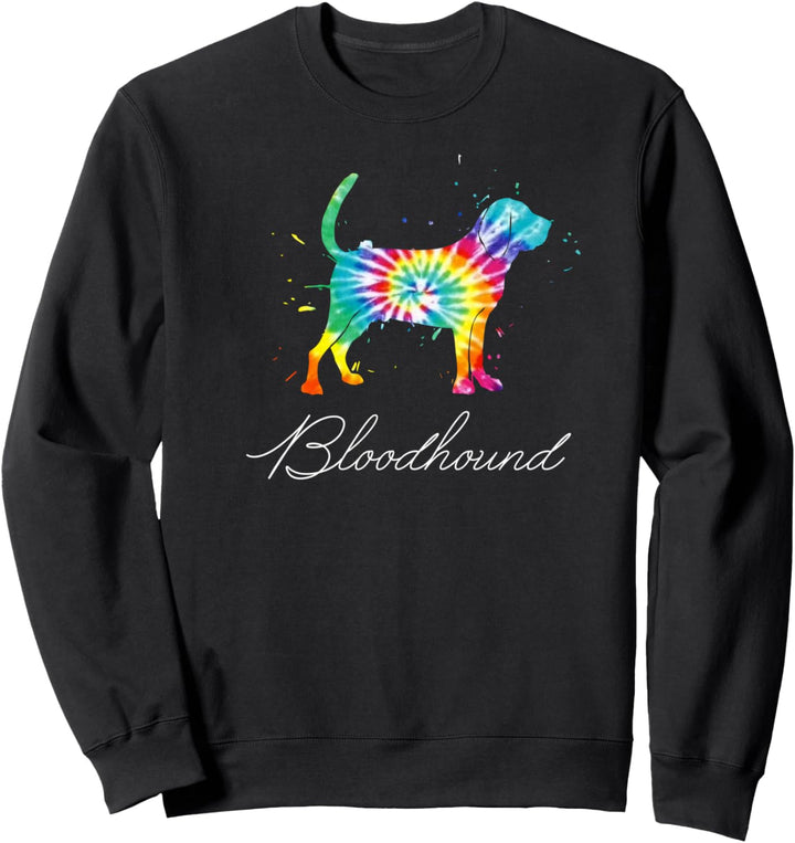 Bloodhound Dog Tie Dye Rainbow Dog Mom Love-r Geschenk Sweatshirt