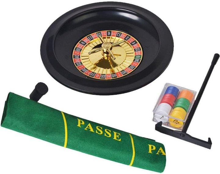 Tragbares Roulette-spielset, Tisch-Casino-Spiele, Party-Roulette-Rad-Set Für Erwachsene Chipkarten U