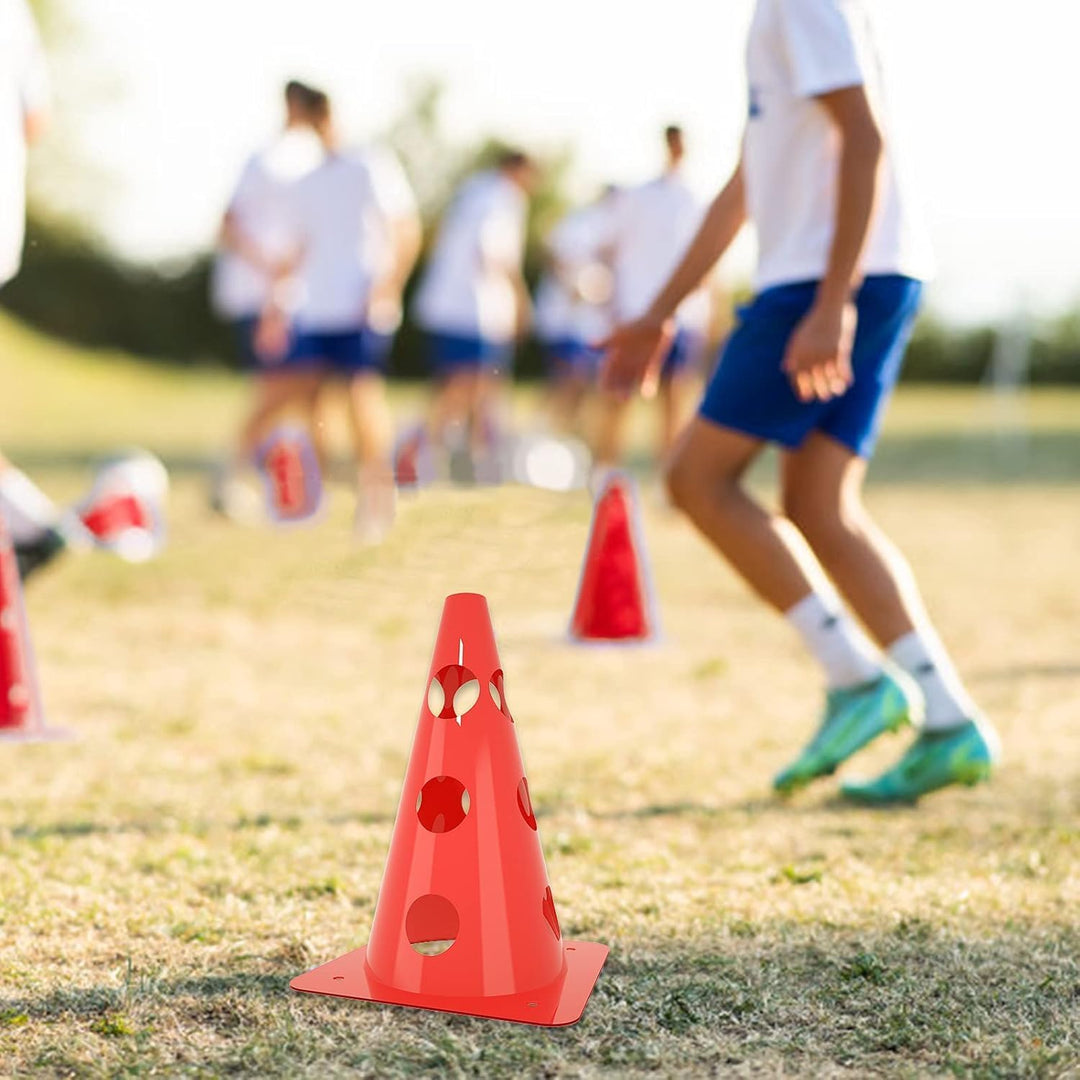 5tlg Steckhürdenset Sports Steckhürdenset 12 Kegel + 6 Stangen für Koordinationstraining,Hürden Stec