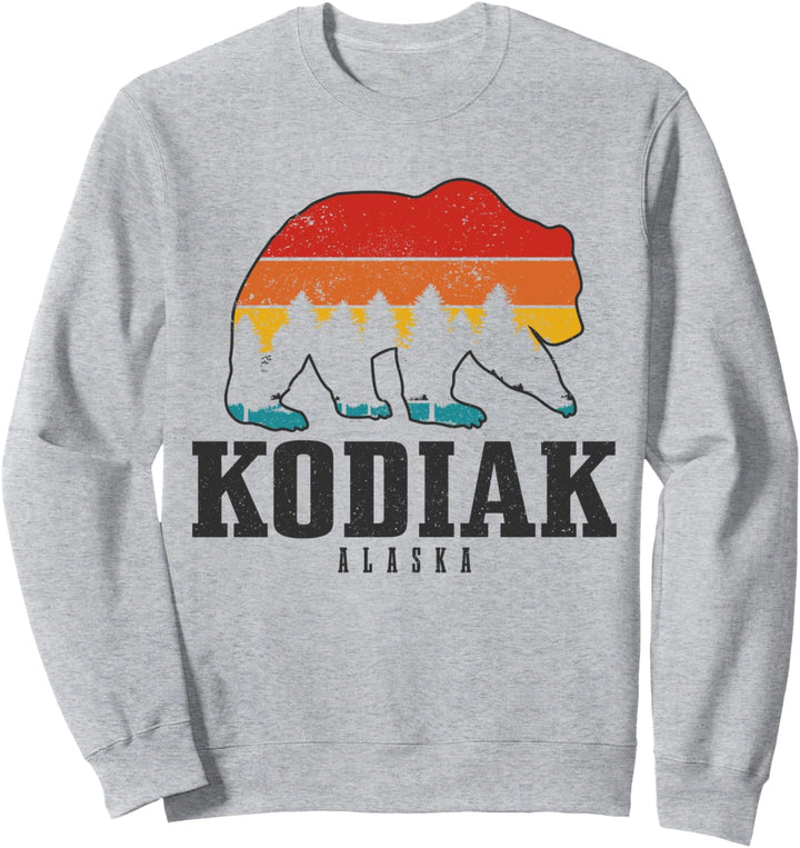 Kodiak Alaska Bear Nature Vintage Grizzly Wandern Camping Sweatshirt