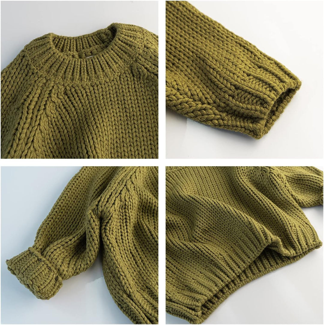 Volunboy Baby Jungen Mädchen Strickpullover Rundhals Sweater Winter Warme Pulli Langarm Oberteile 5-